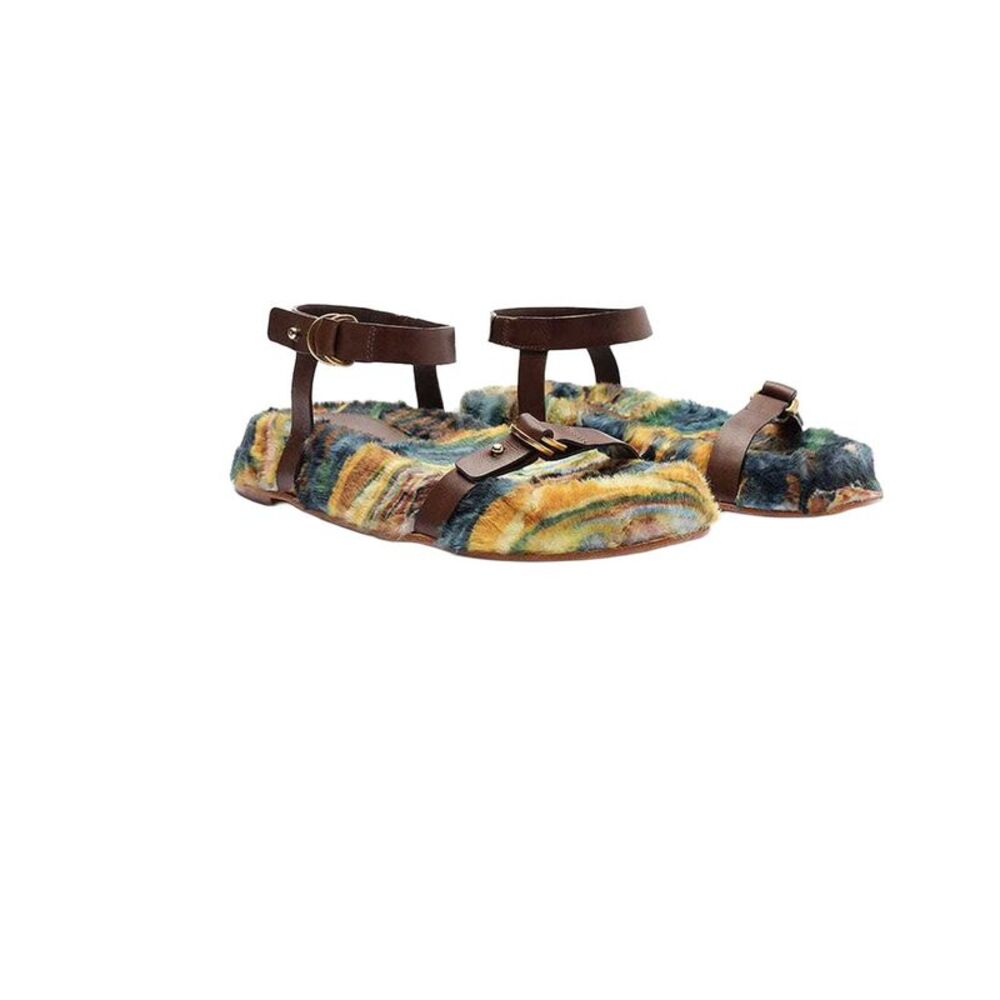 Farm Rio Double Loop Buckle Leather Flat
